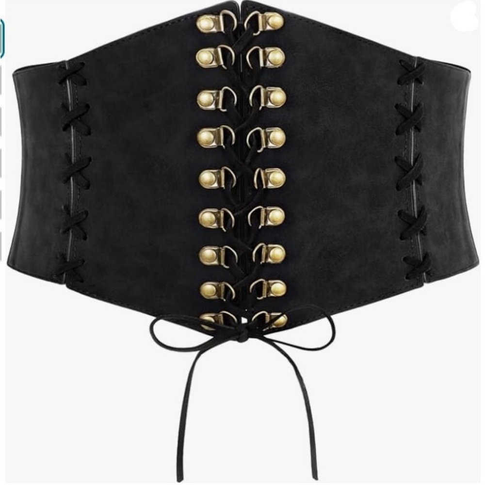 Women’s Size L Vegan Leather Corset Belt